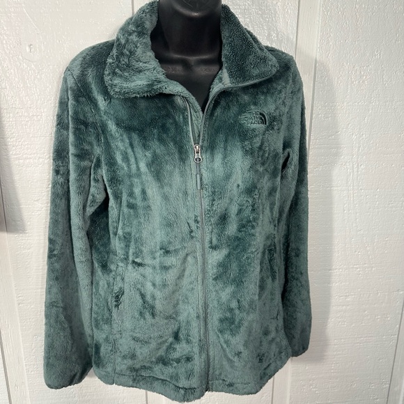The North Face Furry Raschel Fleece Zip Front Jacket Zip Pockets Size Small EUC - Picture 3 of 7